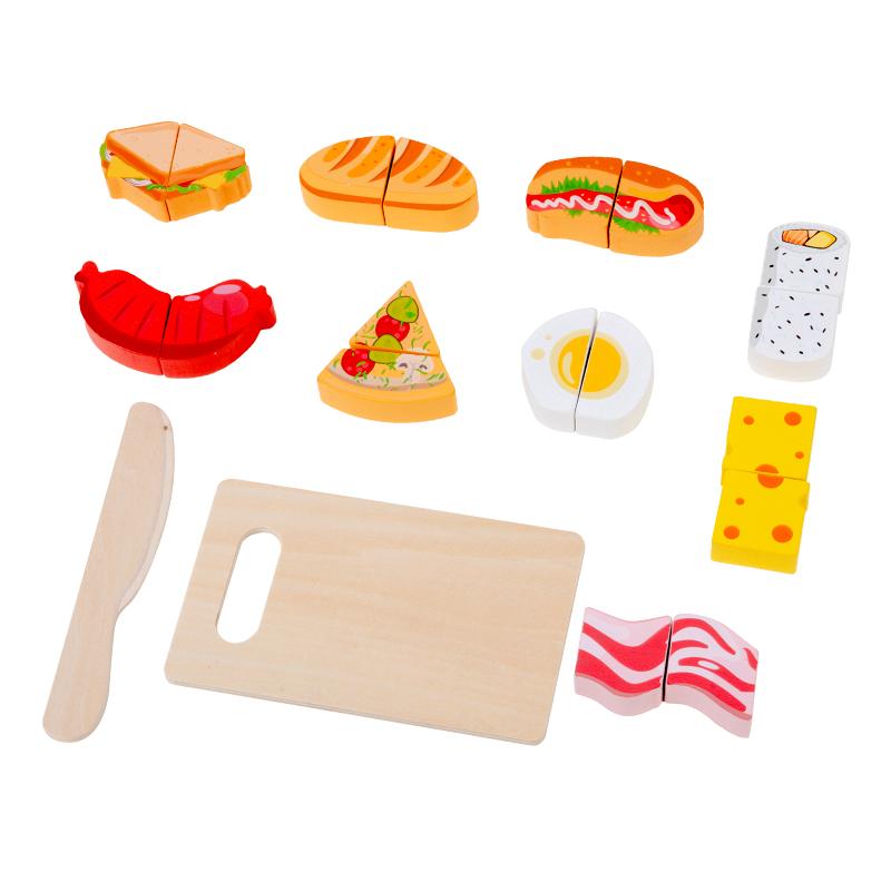 Children's Home Bread Desserts Baking Fruit Food Joyful Simulation Wooden Kitchen Food