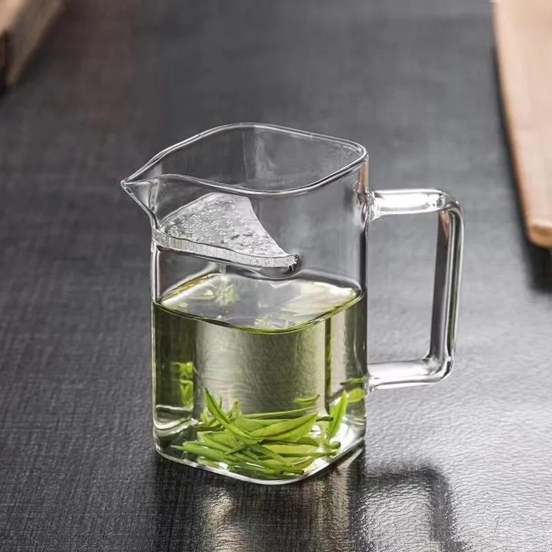 

Креативні квадратні скляні чайники, чайний посуд, склянка для води, чашка, китайська прозора чашка для чаю Кунг-Фу з фільтром, побутовий посуд для напоїв, чайна чашка