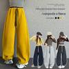Girls' 2025 Fleece Wide-Leg Sweatpants - Autumn/Winter Casual Straight-Leg Sportswear