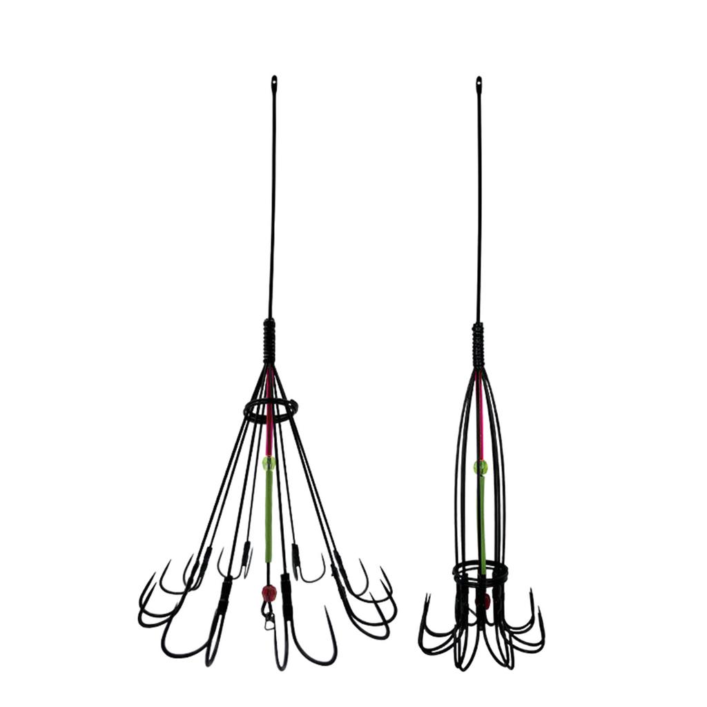 Octopus Fishing Hooks with Bait Cage 1 Fish Hook for Saltwater Freshwater Fishing Tackle Gear Accessories