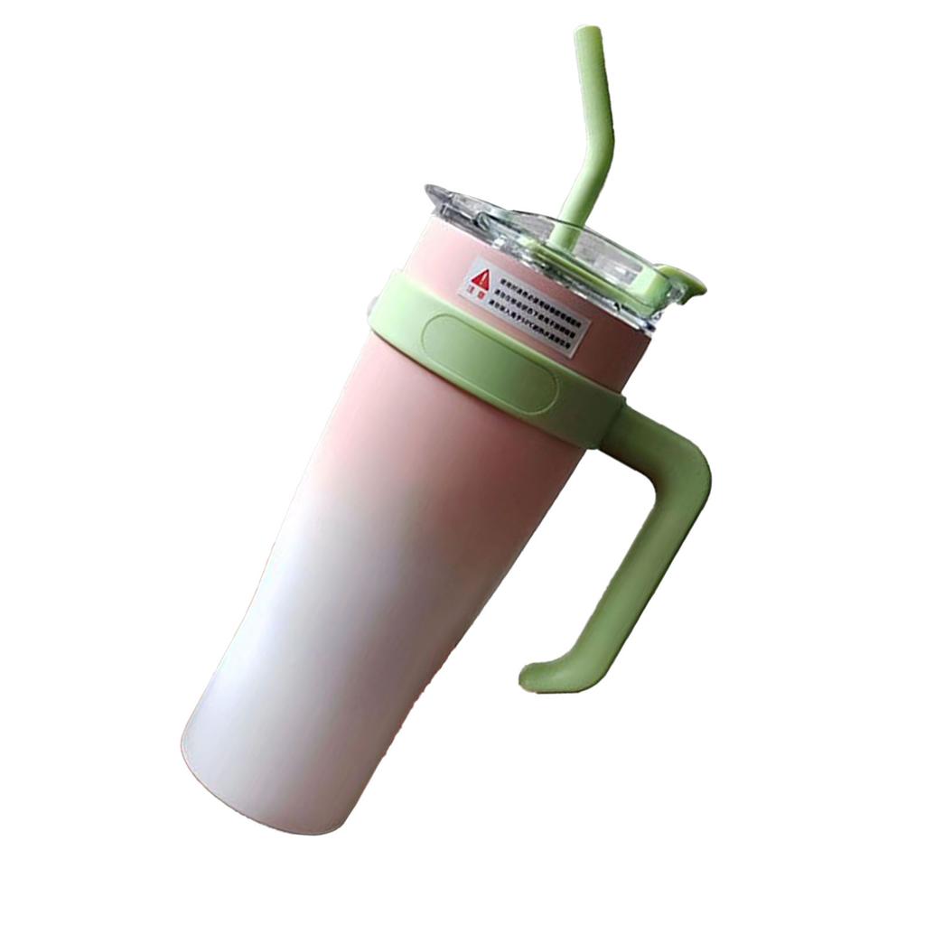 Car Insulated Mug Stainless Steel 1250ML with Straw Insulated Tumblers for Outdoor Travel Gradient