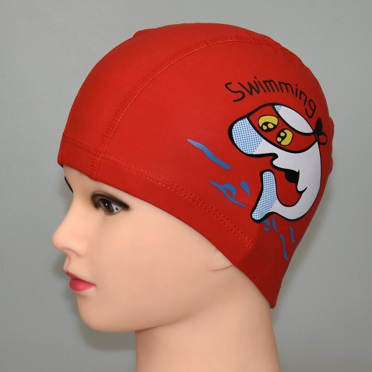 

Children s Cartoon Fashionable Swim Cap For Boys And Girls One Size червоний