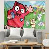 Love Monster Print Tapestry, Backdrop, Easy Setup, Ideal for Bedroom, Office & Living Room, with Aesthetic Wall Hanging Decor.