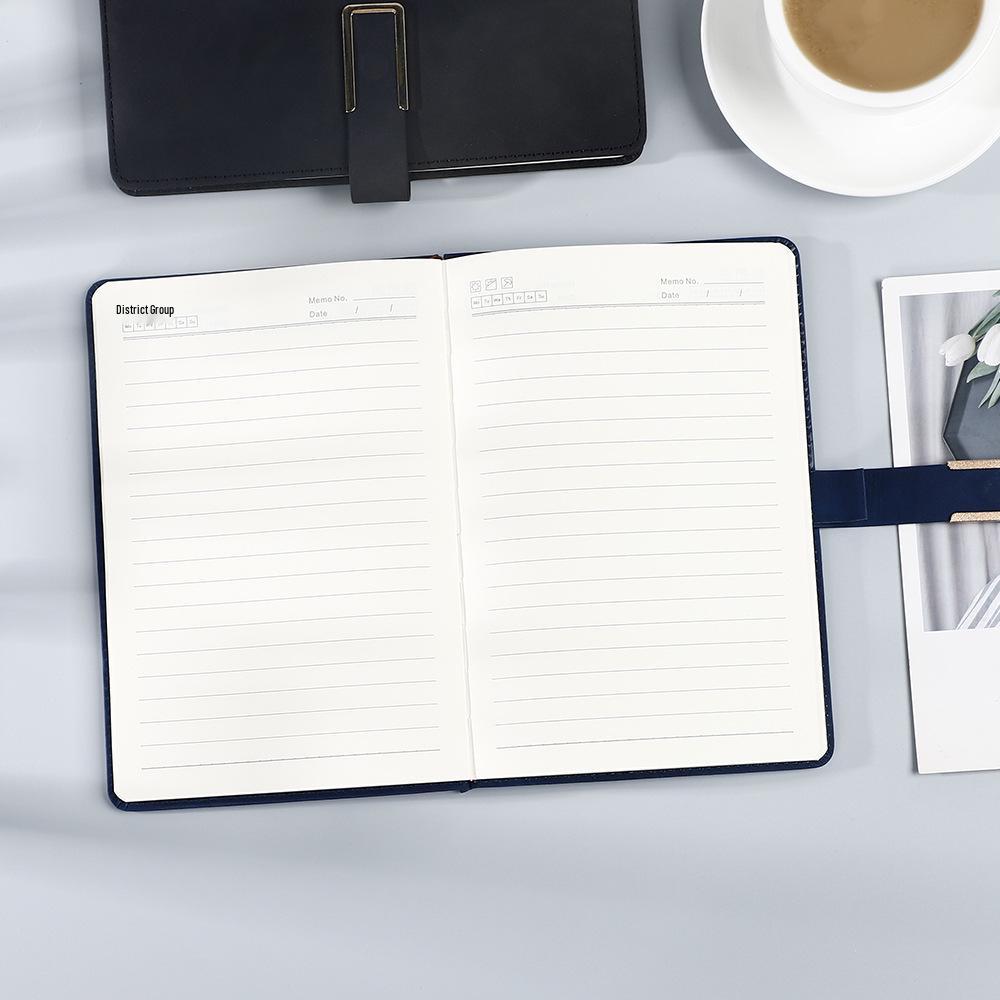U-förmige Schnalle PU-Leder Business-Notizbuch, Anpassbar für Besprechungen & Aufzeichnungen