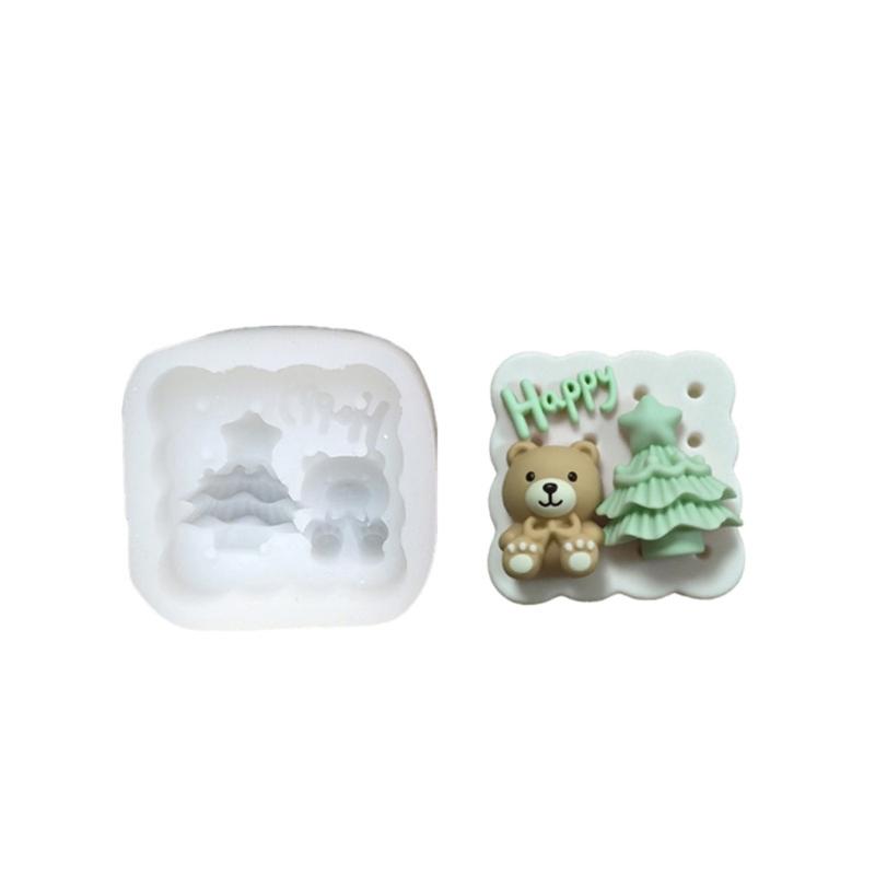 

Festival Embosseds Christmas Bear Silicone Candle Mould for Crafting Holiday Decorations 1
