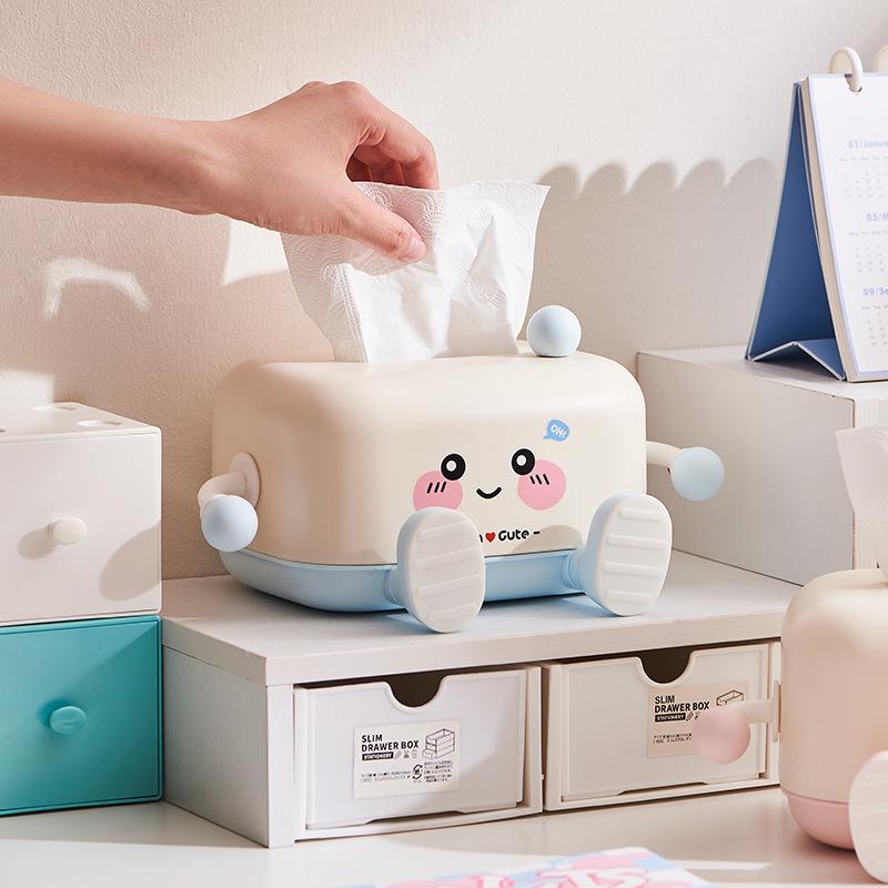 Cartoon Cute Tissue Box for Living Room - Creative High-End Napkin Holder for Coffee Table