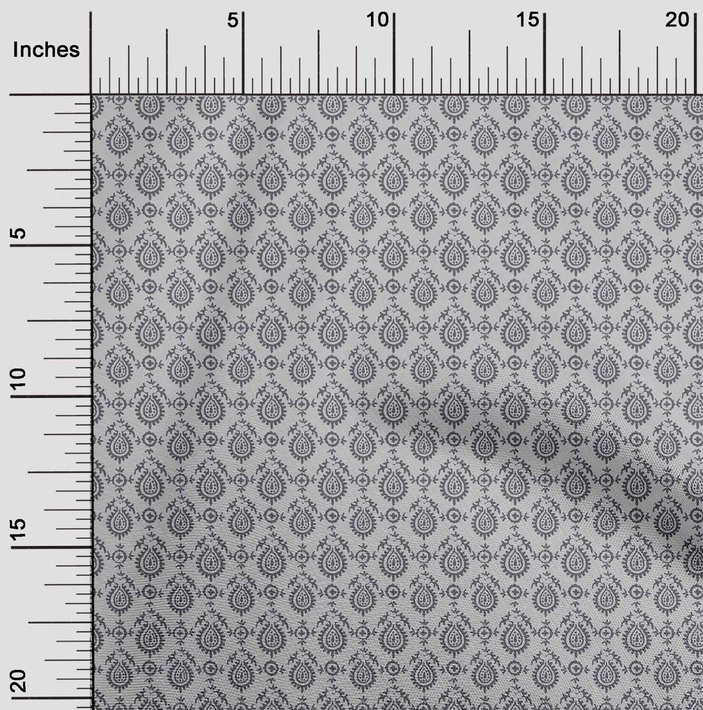 oneOone Tela flexible de algodón con estampado floral de bloques cortados a medida de 40 pulgadas de ancho
