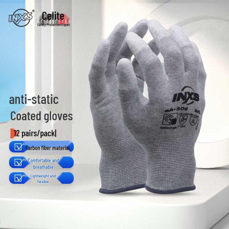 Sailite eA-305 Anti-static Finger-Dipped Gloves 9/L