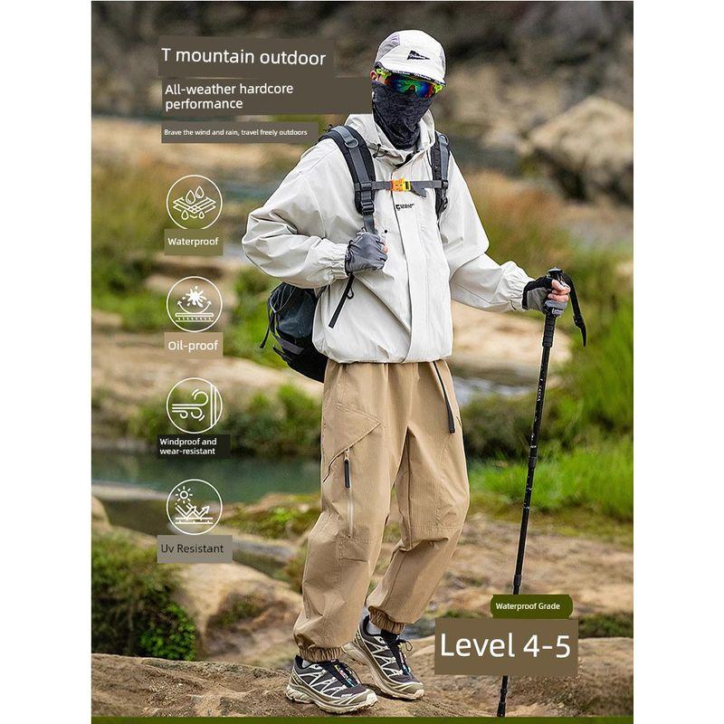 Soft Shell Tactical Pants Men's 2025 American Outdoor Casual Pants Ankle-tied Straight Mountaineering Logging Overalls Men's Paratroopers