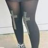 Retro Rhinestone Cross Hot Brick Stockings Women's 2000s Tight Pants Aesthetics Hip-hop Street Cosplay Emotional Y2K Socks