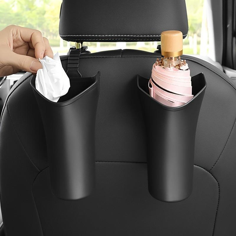 2 pezzi Portaombrello da Auto Versatile con Secchiello Portaoggetti e Gancio - ABS Resistente, Adatto alla Maggior Parte dei Veicoli