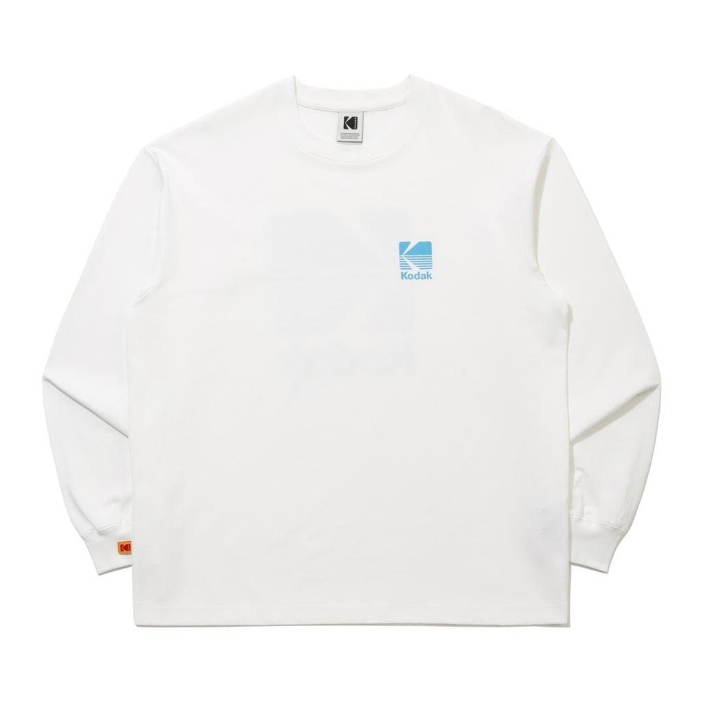 KODAK Essentials Big Logo Long Sleeve T-Shirt White