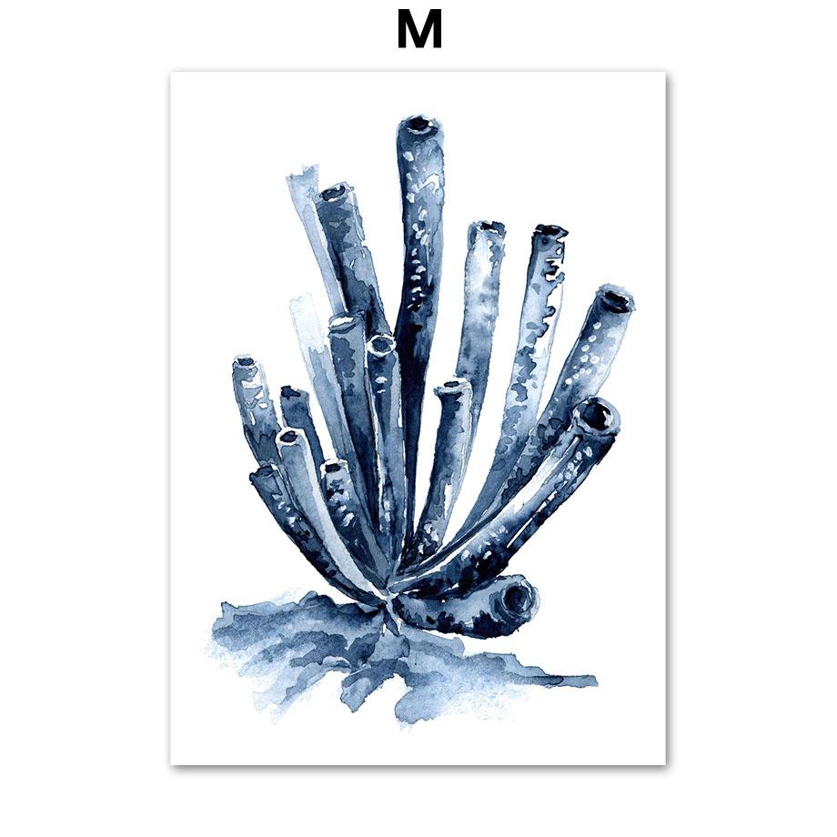 Whale Dolphin Crab Fish Octopus Seahorse Coral Ocean Posters And Prints Canvas Painting Wall Art Pictures Kids Room Home Decor