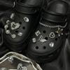 13PCS Fashion Shoe Charms Set Accessories Hole Shoe Buckle New Retro Silver Diamond Chain DIY Shoes Decorations Woman Girls Gift