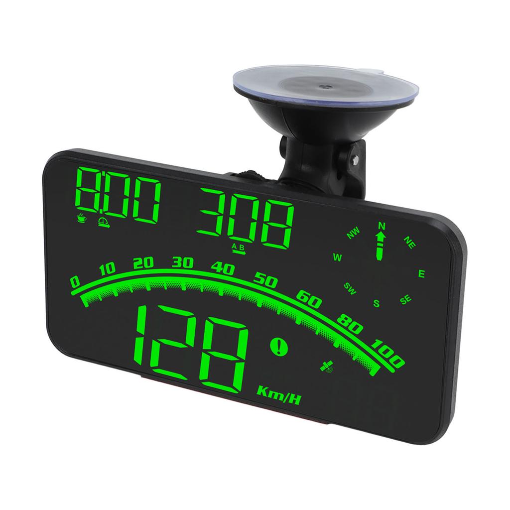 Smart HUD LED Screen High Definition Speed Alarm Multifunction GPS Speedometer Universal 5V for