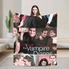 Vampire Diaries Damon Salvatore Blankets Velvet Spring/Autumn  Portable Warm Throw Blankets for Sofa Bedroom Bedspread