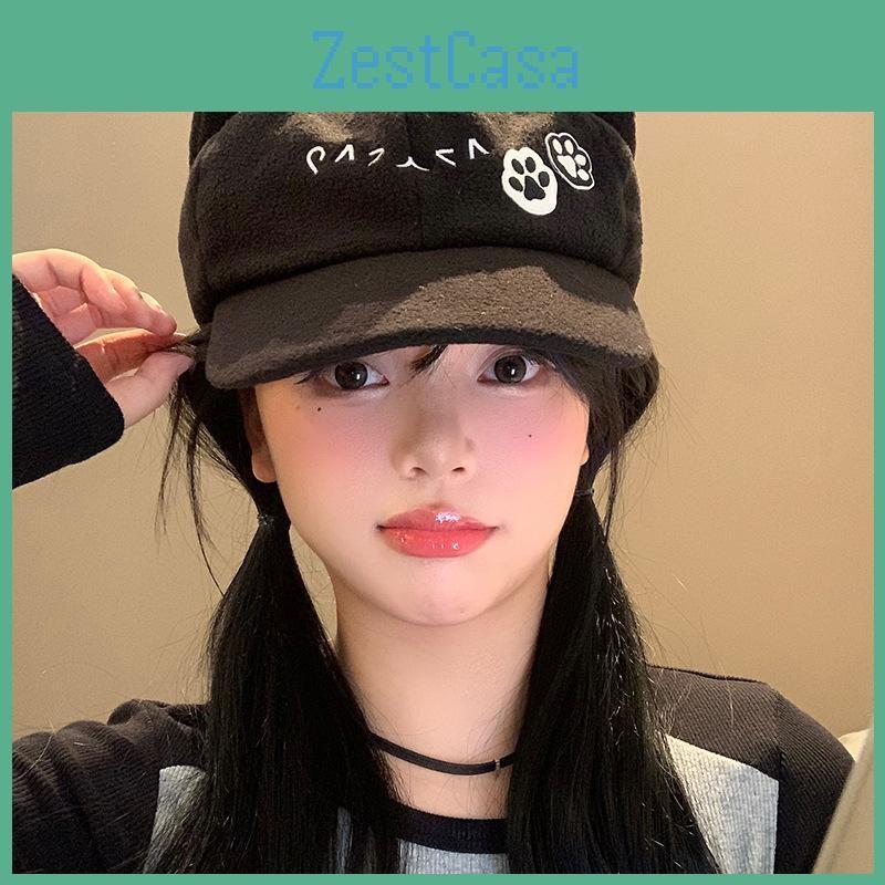 Black Cat Cute Ear Baseball Cap Unisex Anime Inspired Spring Fashion Accessory