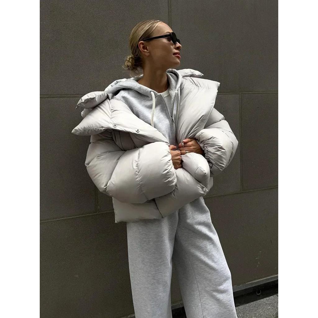 Winter Warm Cotton Puffer Jackets Women's Loose Parkas Coat Vintage Bread Jacket Outwear Office Ladies Quilted Jacket