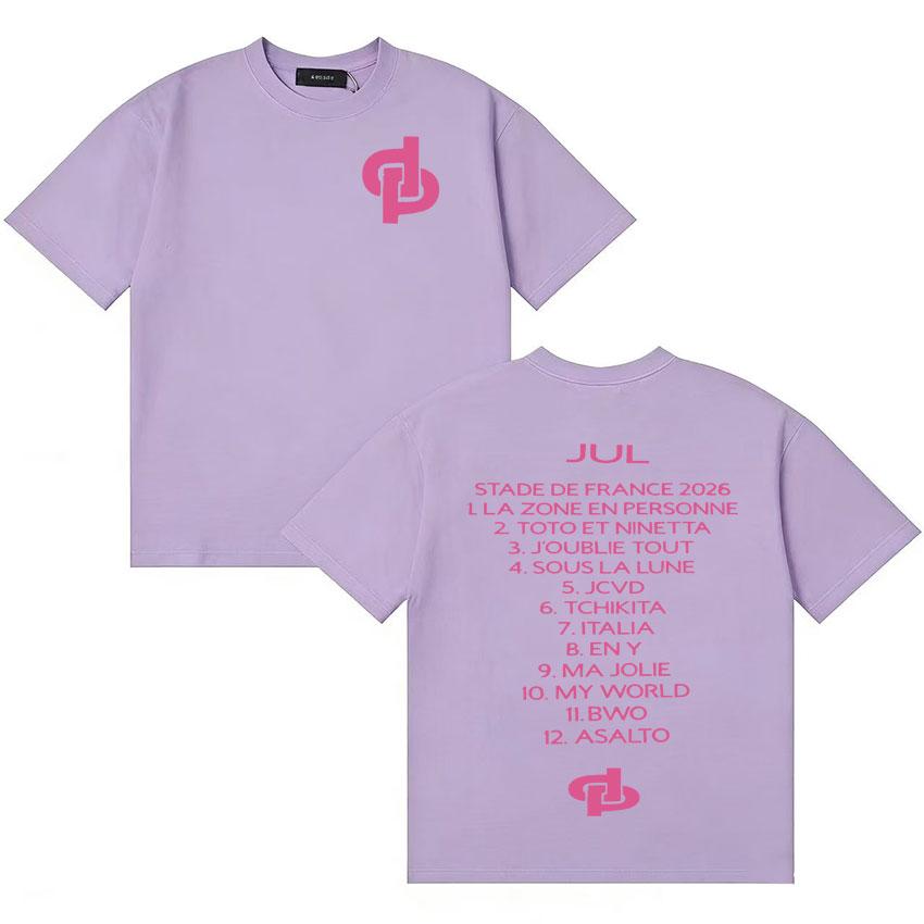 France Rapper Jul 2026 Tour Songs List Tshirts Unisex Women Summer Fashion Oversized Tshirt Cotton Shortsleeved Casual T Shirt