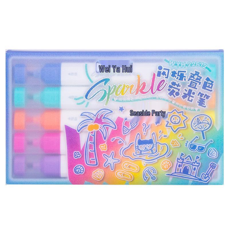 Stackable Double-Headed Fluorescent Pen Set: Bright, Eye-Safe Colors for Journaling and Highlighting