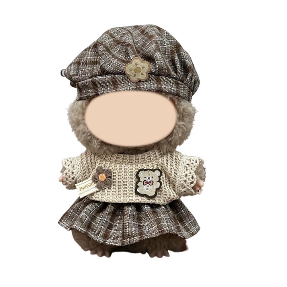 Mini Doll's Clothes Outfit Accessories For 15-17cm Labubu Cotton Doll Replacement Suit Clothing Changing Clothes Gifts
