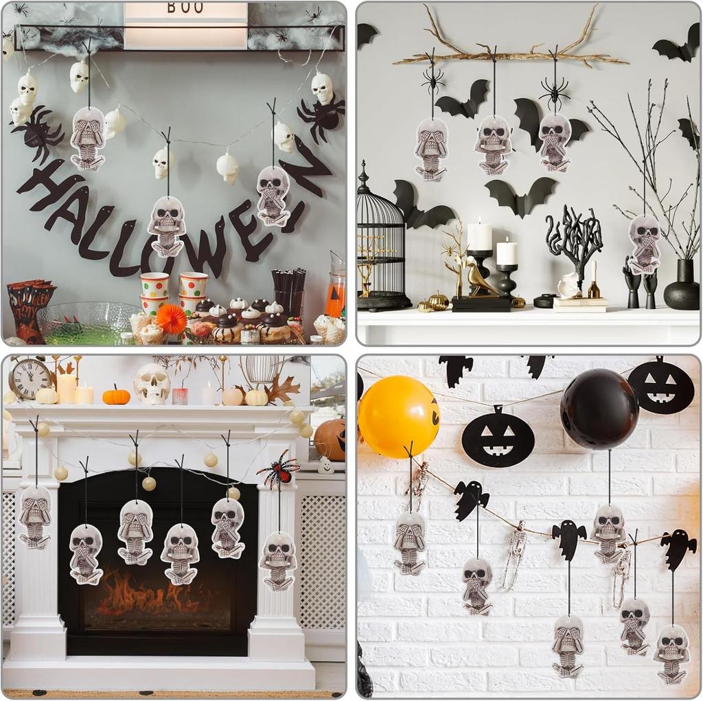 BOCACUE Car Air Freshener Hanging Set of 6 Evil Skull