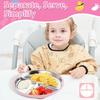 Silicone Suction Cup Children 3 Grids Dishes Kids Feeding Bowls  Toddle Training Tableware