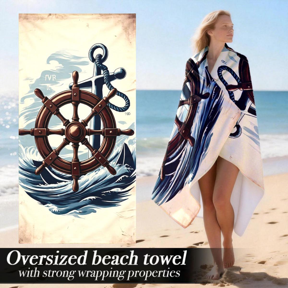 

Extra Large Plush Absorbent Soft Luxury Oversized Beach Towel | Strong Wrapping Properties, Polyester, Vintage Style, Pattern, M W40*H60(CM)