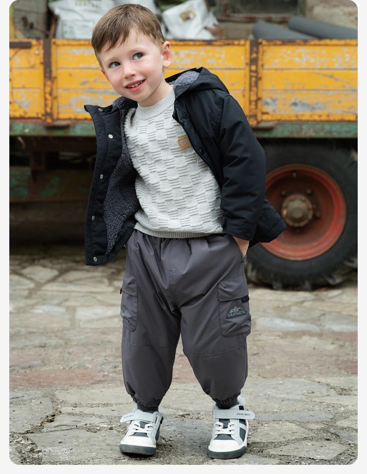 David Bella Boys' Knitted Sweater Autumn/Winter New Children's Sweater Boys' Baby Pure Cotton Long Sleeve Top