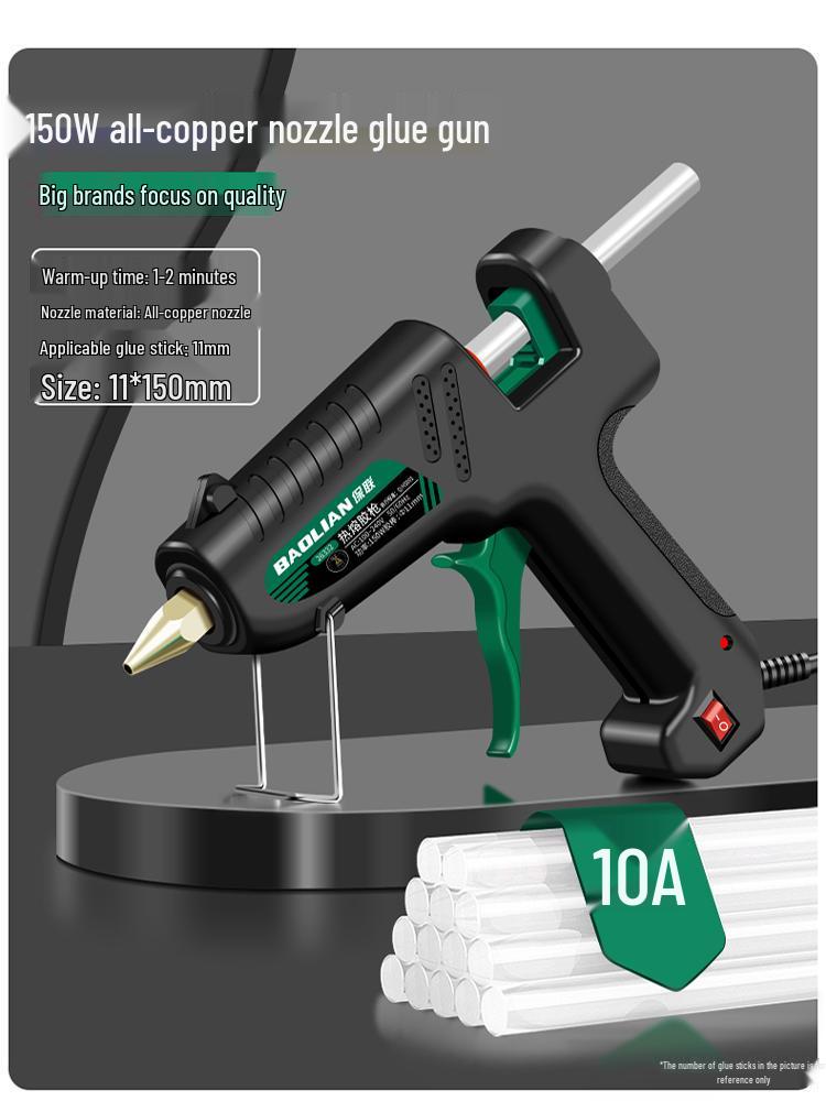 Baolian Hot Melt Glue Gun with Free Glue Sticks, 7-11mm, for Handmade and Household Projects