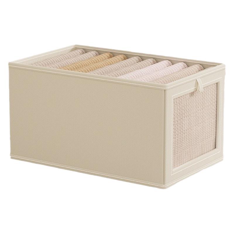 Oxford Cloth Lidded Storage Box with Window - Dustproof Closet Organizer