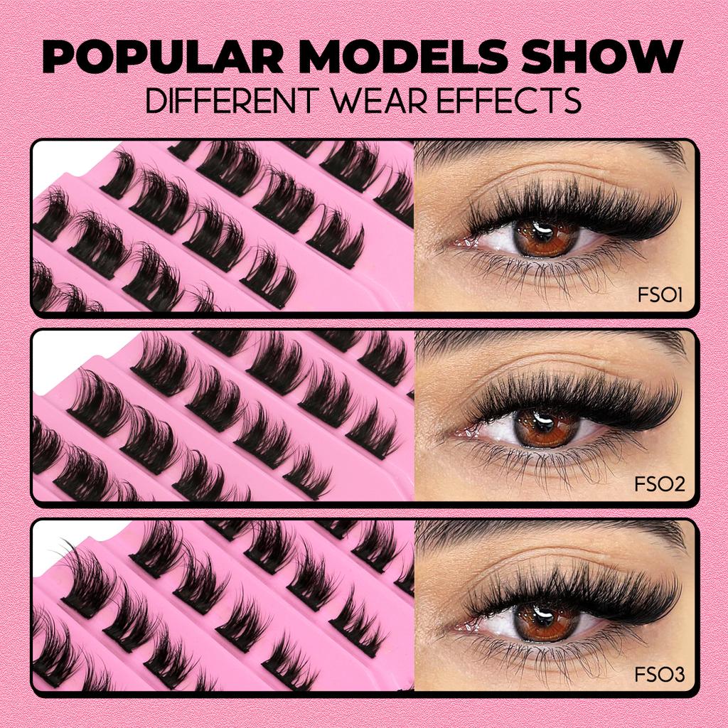 Clustere de gene DIY Extensie de gene Cluster de gene individuale Volum lung natural Tavă mixtă Set de grupuri de gene