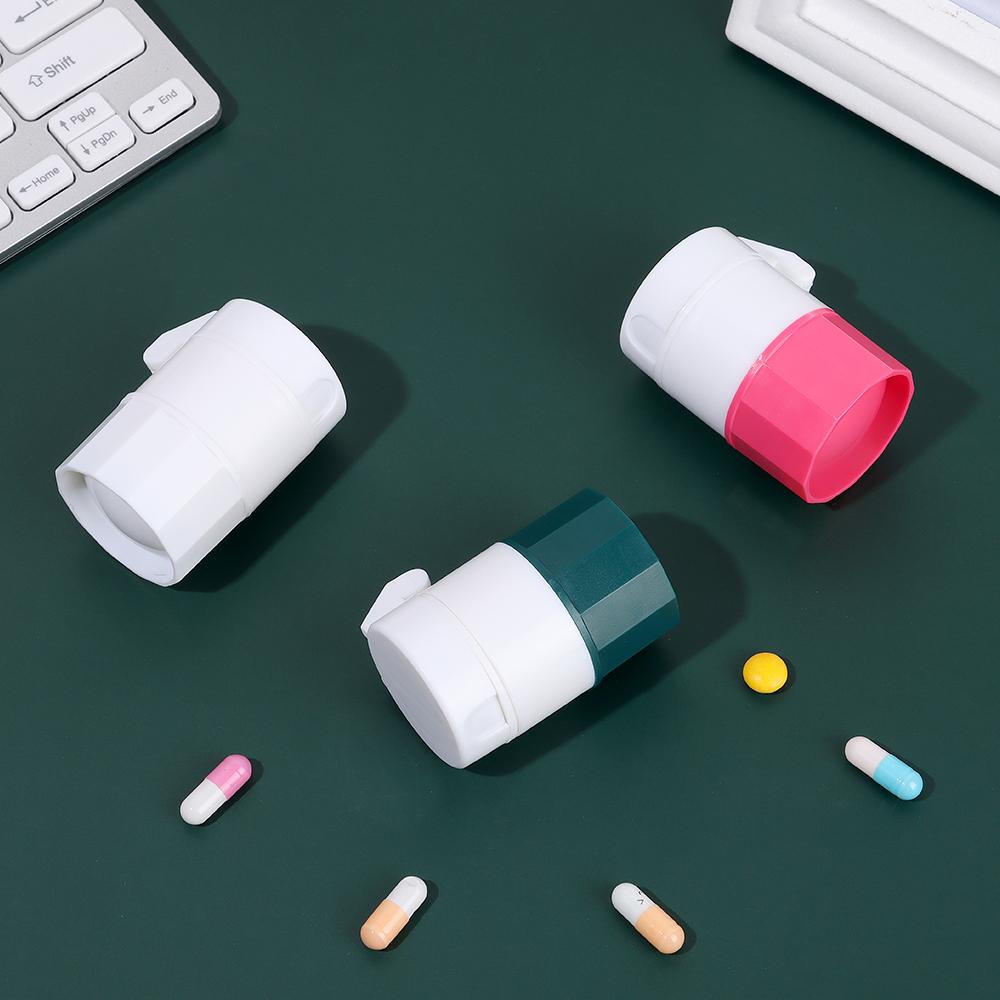Pill Chopper 3 in 1 Pill Box Container Pill Cutter Portable Tablets Medicine Cutter Pill Crusher