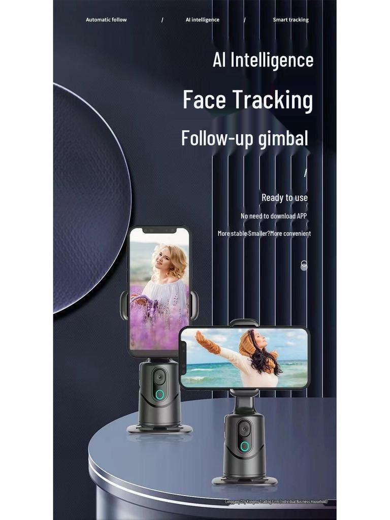 360° AI Face Tracking Selfie Gimbal Stabilizer for Smartphones