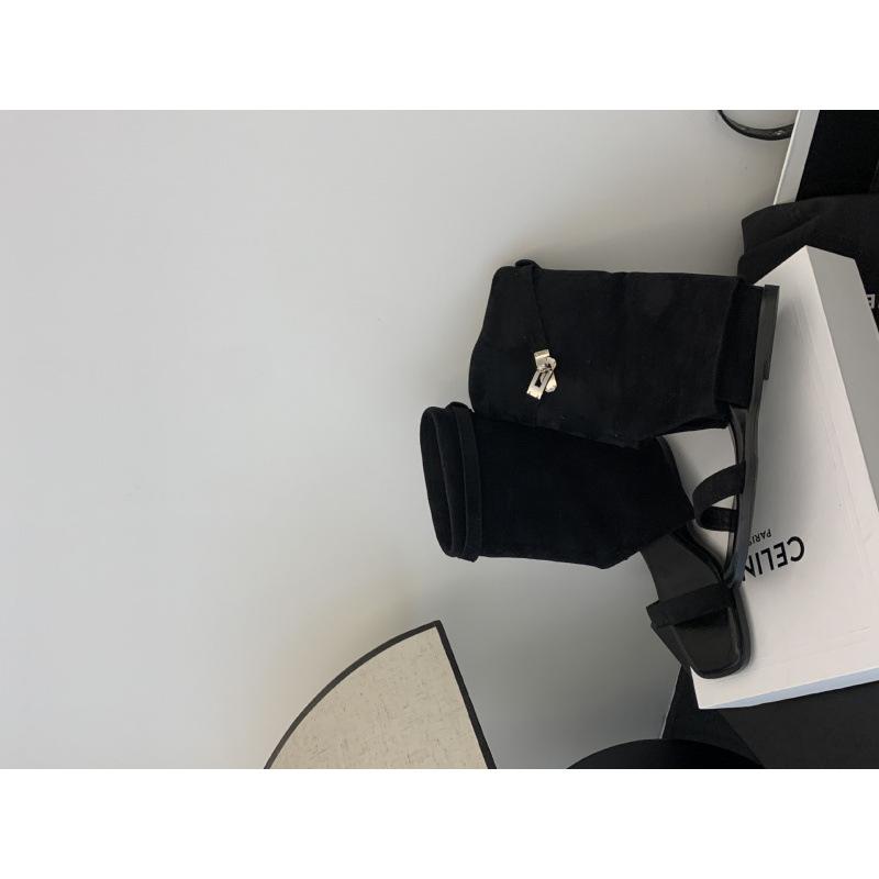 2025 Spring and Summer New Fashionable Versatile Retro Leather Heightening Inner Heightening Toe Trousers Boots Cool Boots Women