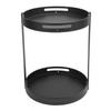 Rotating Spice   2 Tier Carbon Steel Multifunctional Round 360 degrees  Turntable Spice Rack for Kitchen Cosmetics