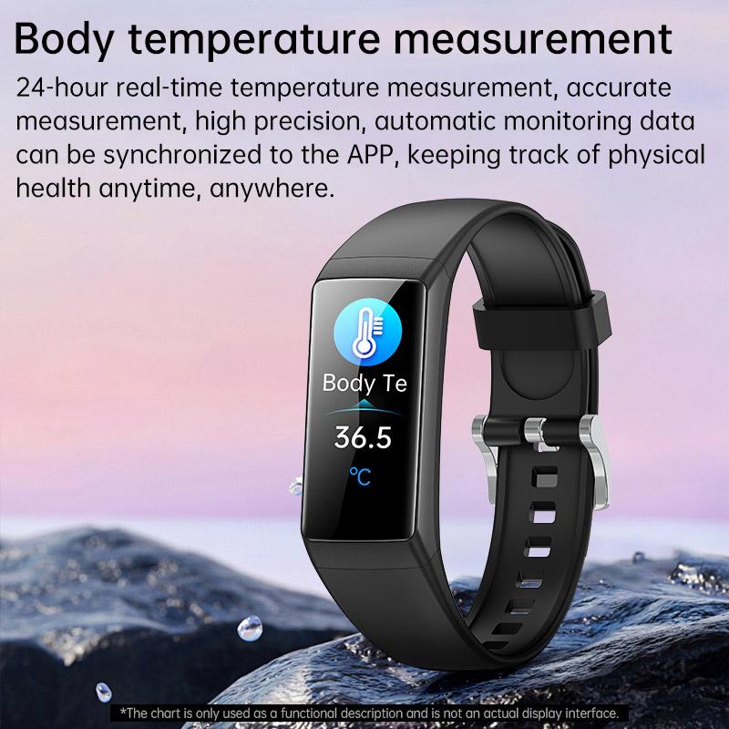 SACOSDING Sports Wristband With HD Screen Waterproof Sleep Heart Rate Monitoring  Step Counting Sports and Health Smart Wristband