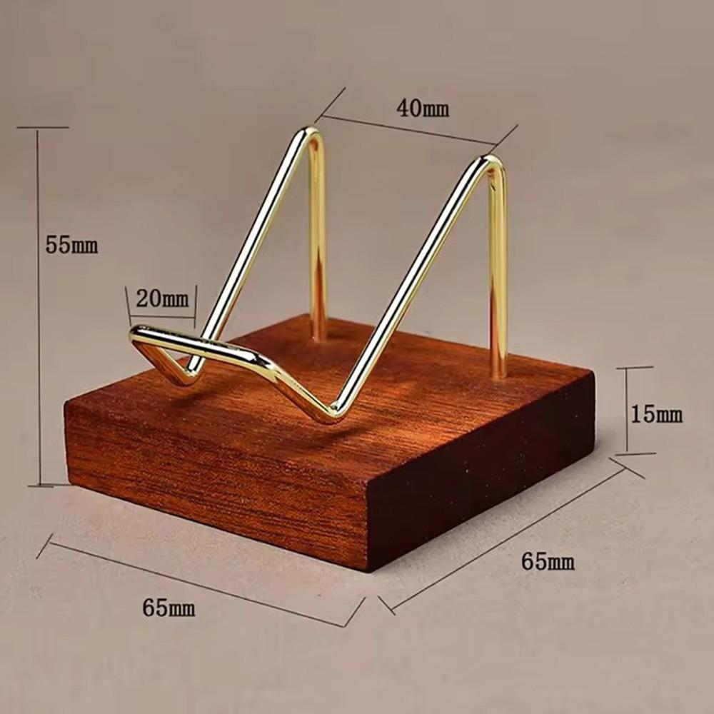 Wooden Crystal Ball Base Craft Agate Stones Sphere Display Stand Photography Props Metal Arm Minerals Relics Rocks Support