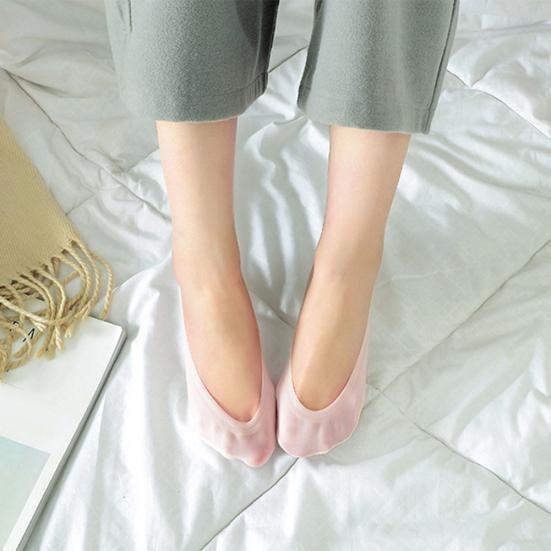 Women Low Cut Solid Color Invisible Trainer Ballerina Footsies Soft Boat Socks
