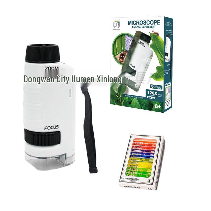 Portable HD Children's Microscope: Educational Science Experiment Set for Elementary Students
