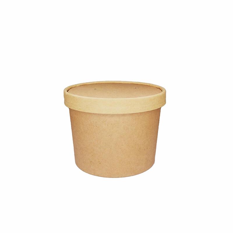 

Pabei 240ml Disposable Kraft Paper Takeout Container