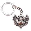 Pfauen Emaille Charms Eulen Schlüsselanhänger Vogel Anhänger Schlüsselring 28mm