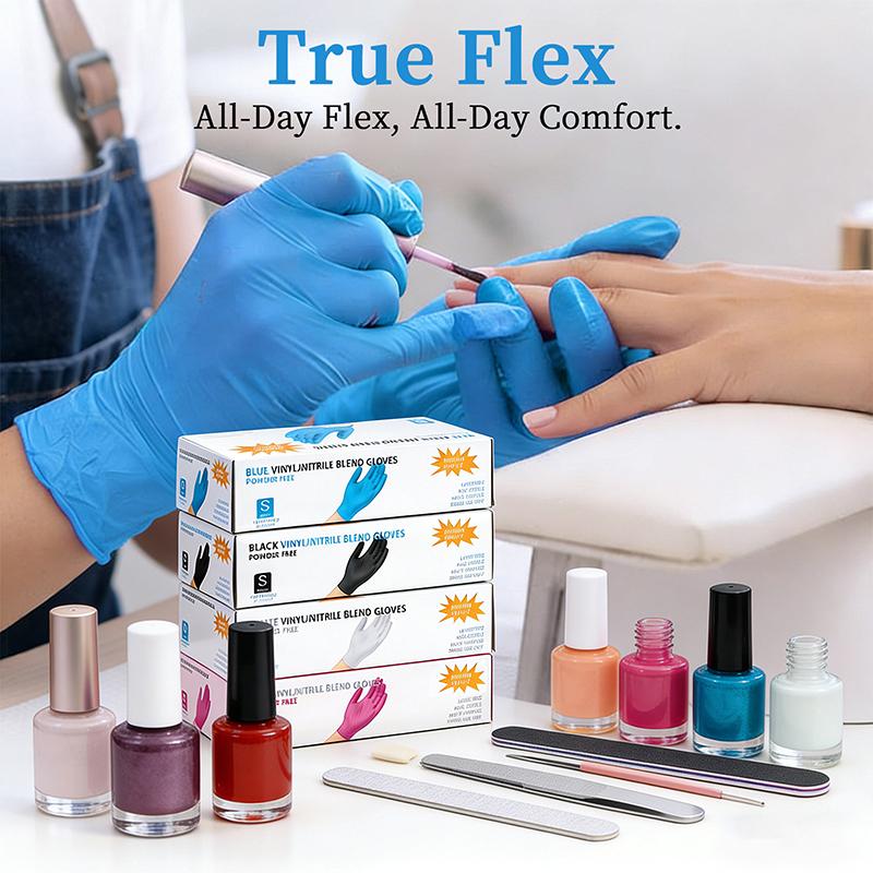 100Pcs Disposable Nitrile Gloves Food Contact Thick Durable Suitable Strong Elasticity Gloves For Kitchen Garden Tattoo Beauty