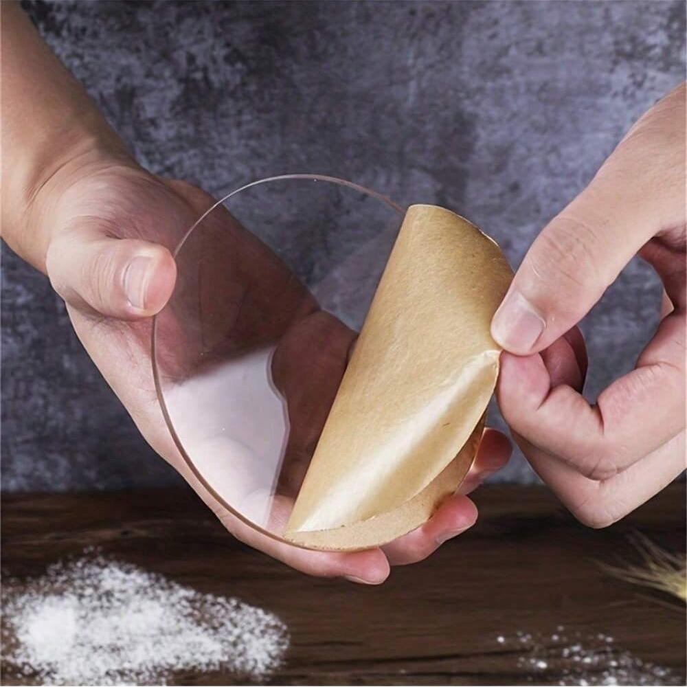 2 STÜCKE Runde Kante Kuchenscheibe Kreis Acryl Backblech Ständer DIY Wiederverwendbarer Kuchenaufsatz Antihaftbeschichtete Acryl Kuchenbasisplatte Backwerkzeug