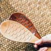 Japanese Style Wooden Rice Spoon for Serving Non Sticky Rice, High-end Solid Wood Rice Shovel for Household Kitchen, Fish Shaped Boutique Wooden Spoon