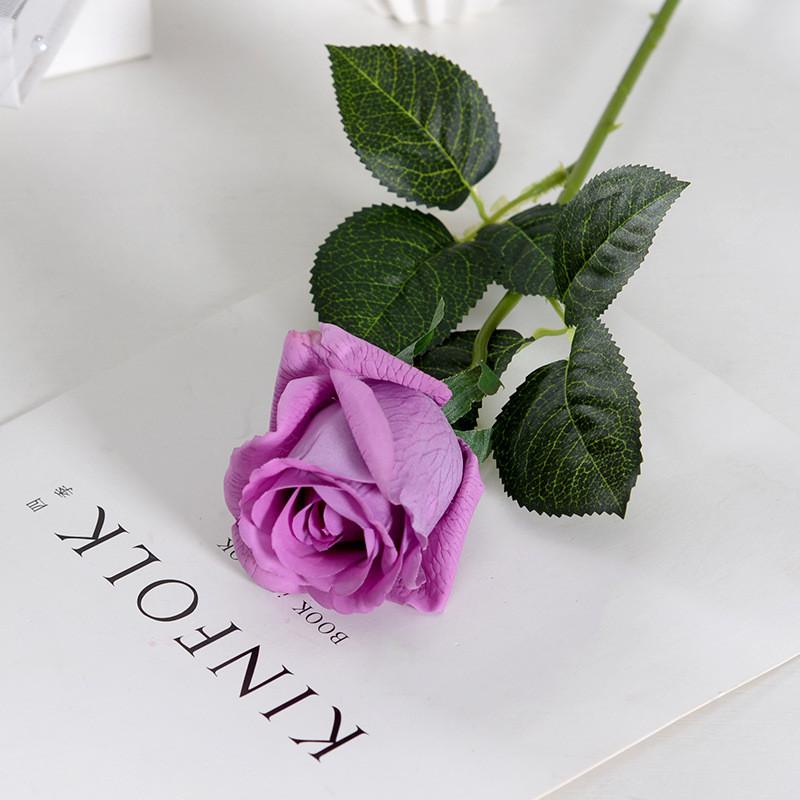 Rose Single Fake Bud Artificial Flower Home Wedding Decoration Prop Photo