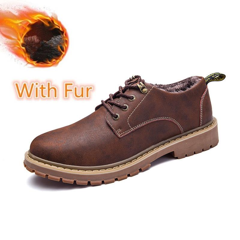 

Мужские повседневные кожаные туфли в британском стиле, деловые оксфорды, весна, осень, зима, плюшевые, теплые, мужские туфли на платформе 46