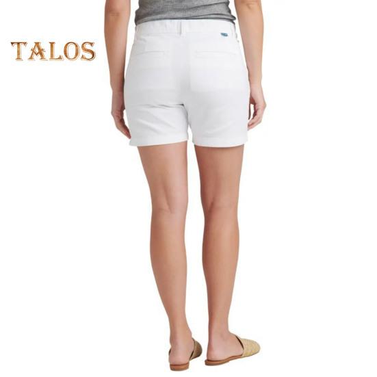 Shorts femininos de verão, slim fit, reto, comprimento até o joelho, esportivo, cor sólida, bolsos, cintura alta, casual, uso diário, shorts