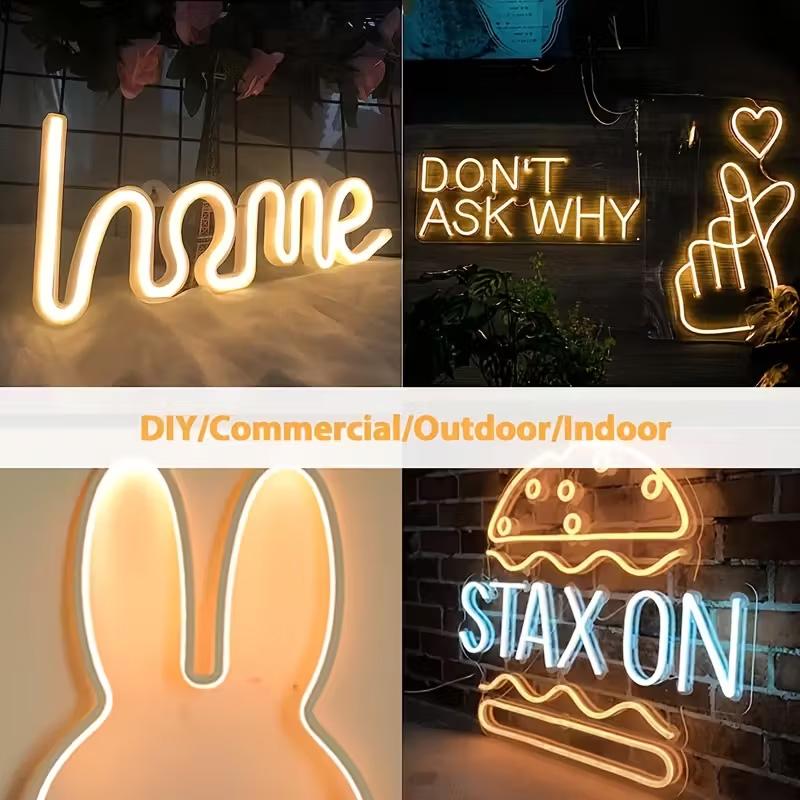 1M/2M/3M/5M Flexible LED Neon Strip Light, USB Touch Control, Corner Lamp for Home Decor,Halloween,Christmas,Party Lighting