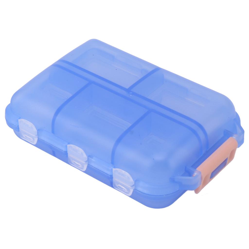 Medicine Box Medicine Case Plastic Waterproof 10 Compartments Buckle Lock Weekly Portable Medicine Container